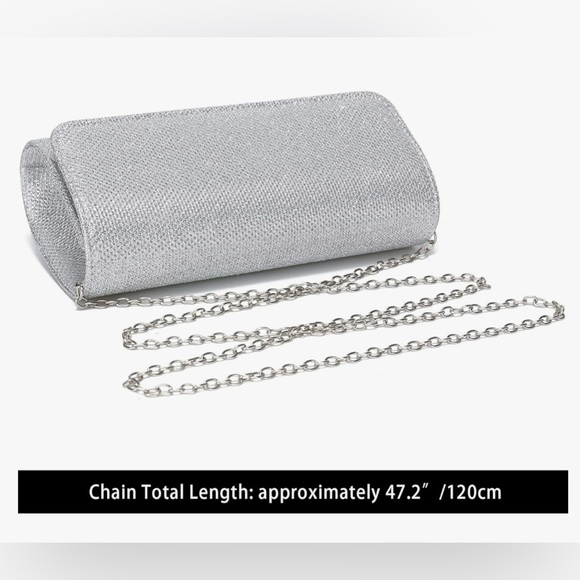🚨FREE with any purchase🚨
Outrip Silver studded clutch with chain strap and tags - Picture 2 of 4